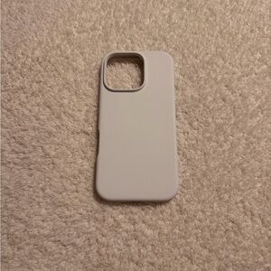 White Silicone Phone Case for iPhone 16 Pro